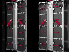 दोनों इनडोर और आउटडोर 500*1000*74mm एल्यूमीनियम चांदी कैबिनेट