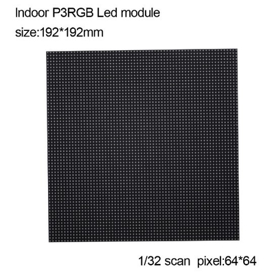 पूर्ण रंग एलईडी मैट्रिक्स मॉड्यूल 192x192mm 64x64pixel P3 इंडोर SMD2121 एलईडी डिस्प्ले स्क्रीन