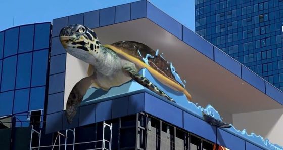 पी5.71 आरजीबी एल्यूमीनियम धारक आउटडोर नग्न आंखों वाला 3 डी पेशेवर एलईडी स्क्रीन