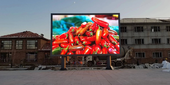 300W P8 P10 आउटडोर एलईडी वीडियो दीवार पूर्ण रंग डिस्प्ले आयरन वाटरप्रूफ 7000cd/M²