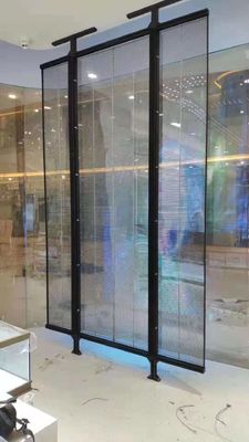 वाइड व्यूइंग एंगल और कम बिजली की खपत के साथ हाई ट्रांसपेरेंसी ट्रांसपेरेंट ग्लास एलईडी स्क्रीन, इनडोर और आउटडोर उपयोग के लिए