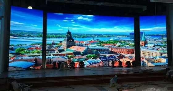 1200Hz P3.91 इंडोर रेंटल एलईडी डिस्प्ले स्टेज बैकड्रॉप स्क्रीन रेंटल IC 2038s