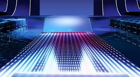 पूर्ण रंग 1/10 स्कैन एलईडी डांस फ्लोर डिस्प्ले W40 * H40dots 25600 डॉट्स / M2
