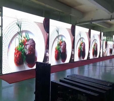 P1.875 छोटे पिक्सेल पिच एलईडी डिस्प्ले अल्ट्रा पतला 600 * 337.5 मिमी कैबिनेट के लिए एनीमेशन