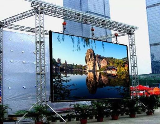 P3 1/2 20 स्कैन 900cd / M2 बड़े आउटडोर एलईडी वीडियो वॉल डिस्प्ले स्क्रीन Plexiglass