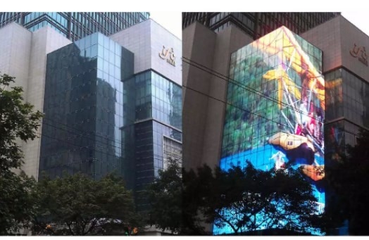 P2.8 शॉपिंग मॉल के लिए पारदर्शी ग्लास एलईडी स्क्रीन अनुकूलित इंडोर आउटडोर